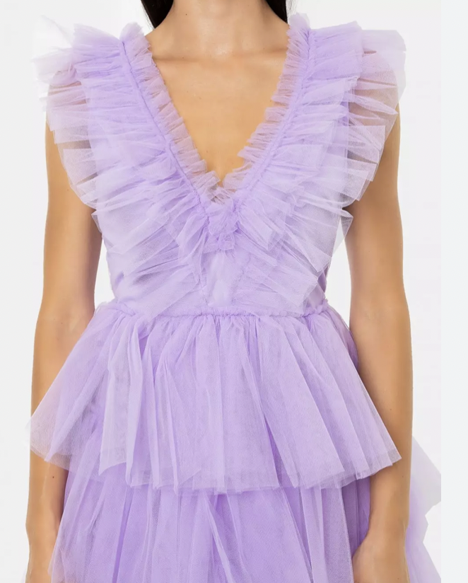 ANIYE BY - Robe froufrou tulle mauve - C03275