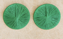 LOC - SEZANE - Bijoux - BO rond tressé vert -  A1043
