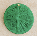 LOC - SEZANE - Bijoux - BO rond tressé vert -  A1043