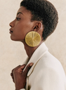 LOC - SEZANE - Bijoux - BO rond tressé doré -  A1044