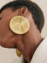 LOC - SEZANE - Bijoux - BO rond tressé doré -  A1044