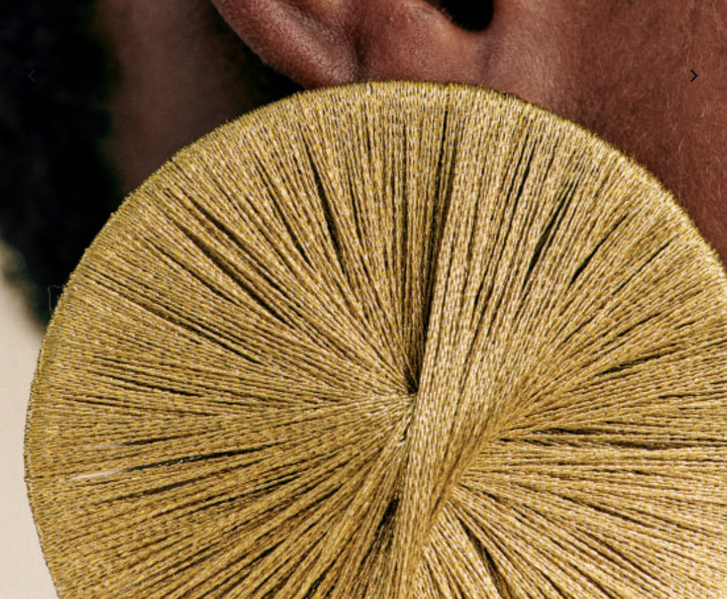 LOC - SEZANE - Bijoux - BO rond tressé doré -  A1044