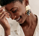 LOC - SEZANE - Bijoux - BO dorée et brun -  A1046