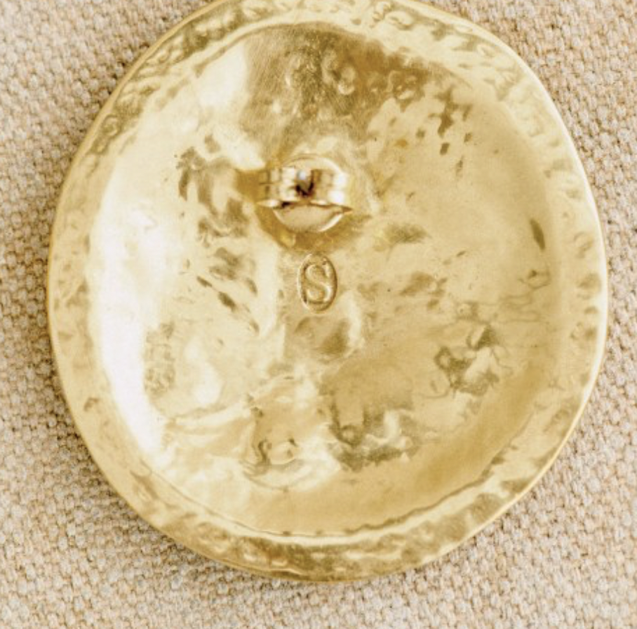 LOC - SEZANE - Bijoux - BO dorée et brun -  A1047