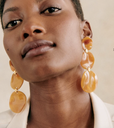 LOC - SEZANE - Bijoux - BO longue miel orangé -  A1049
