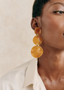 LOC - SEZANE - Bijoux - BO longue miel orangé -  A1049
