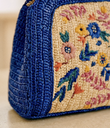 Sézane - Sac paille beige fleuri - A1057