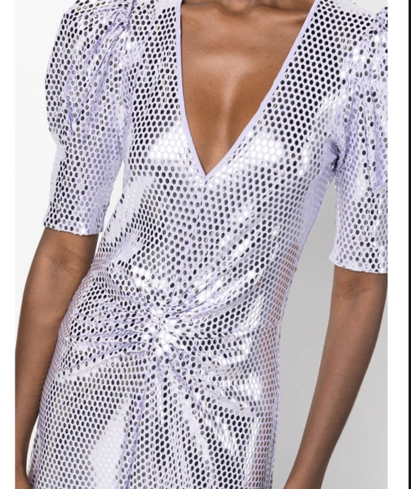 Rotate - Robe mauve argent  - C03300