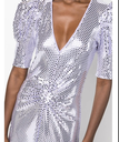 Rotate - Robe mauve argent  - C03300