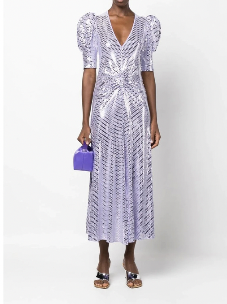 Rotate - Robe mauve argent  - C03300