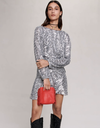 MAJE - Robe courte argent  - C03307