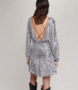 MAJE - Robe courte argent  - C03307