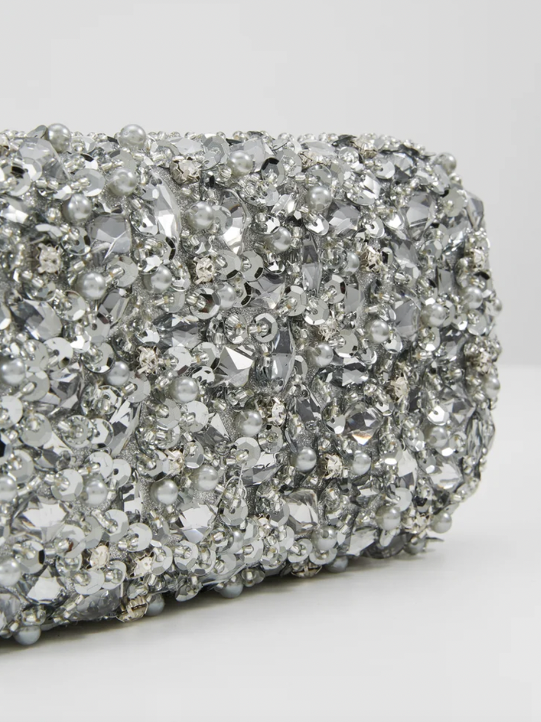 Sac perles argentés - A1209