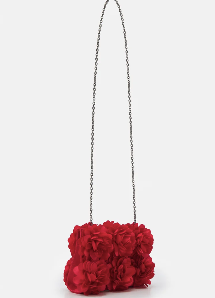 Sac fleurs rouge - A1210