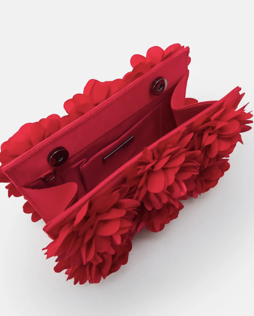 Sac fleurs rouge - A1210