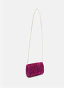 Sac velours sequins fuchsia - A1211