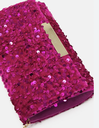 Sac velours sequins fuchsia - A1211