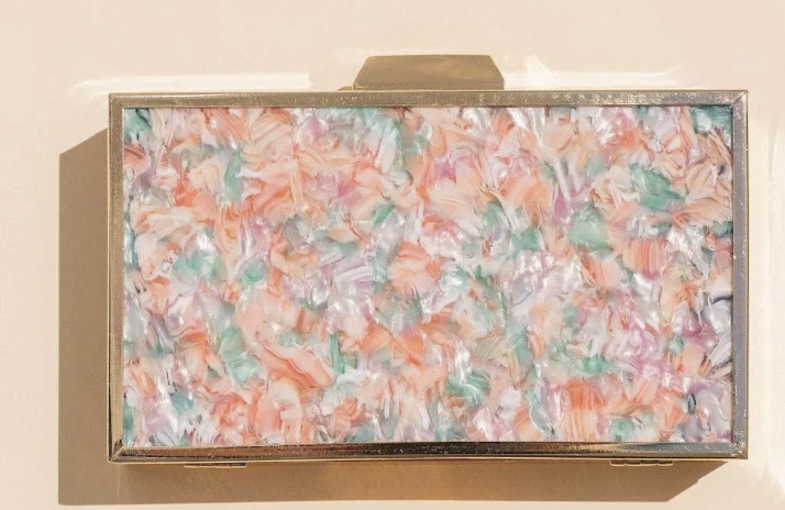 BRUNA - Sac rose marbre - A1038