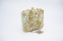 ACUS - Sac Vert Eau Perles et Sequins Carré - A862
