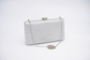 Pochette argentée strass - A1079