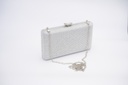 Pochette argentée strass - A1079