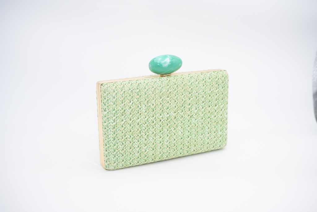 T&O CONCEPT - Sac vert effet osier - A736