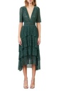 MAJE - Robe verte lurex   - C03399