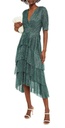 MAJE - Robe verte lurex   - C03399