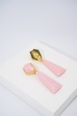 LOC - MAISON GUILLEMETTE - Bijoux - Boucles d'oreilles WALLIS Rose Pale A Clips - A936