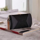 Sac satin noir- A1223