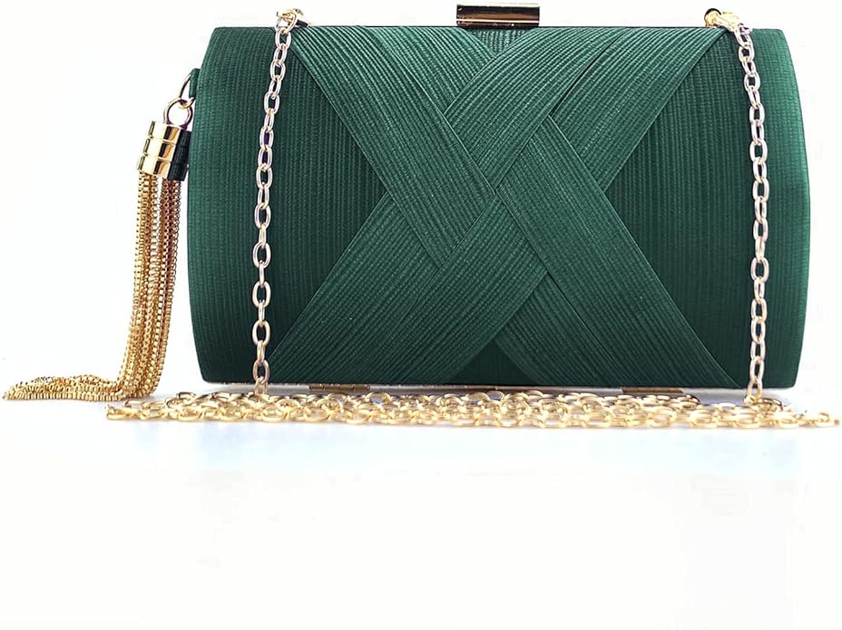 Sac satin vert - A1224
