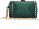 Sac satin vert - A1224