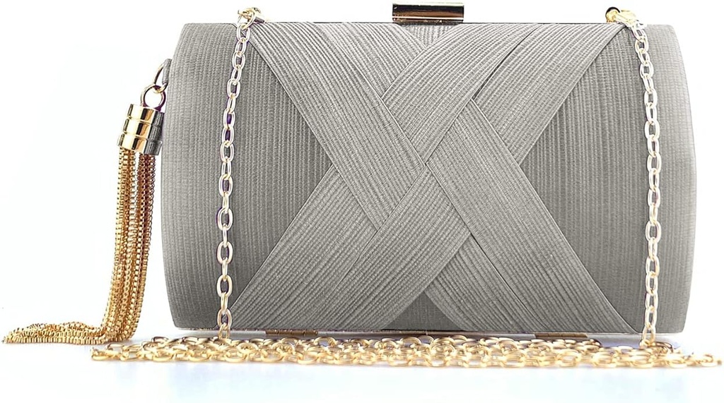 Sac satin argenté - A1225