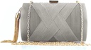 Sac satin argenté - A1225