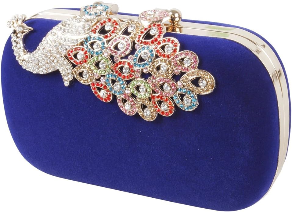 Sac velours bleu - A1234