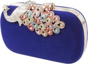 Sac velours bleu - A1234