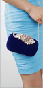 Sac velours bleu - A1234