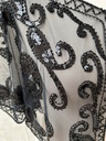 Veste capeline perles noire C03417
