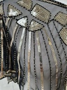 Veste capeline perles noire doré C03419