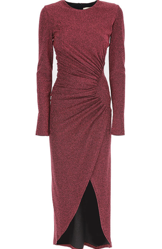 Aniye By - Robe longue rouge irisée - C03334