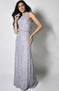 FRANK LYMAN - Robe longue sequins mauve - C03329