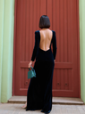 Lady Pipa - Robe longue velours dos nu - C03368