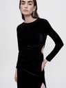 Maje - Robe longue velours noire - C03362