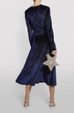 ROTATE - Robe mi-longue bleue velours irisée - C02837