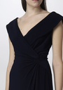 RALPH LAUREN - Robe longue noire col smocking - C02718