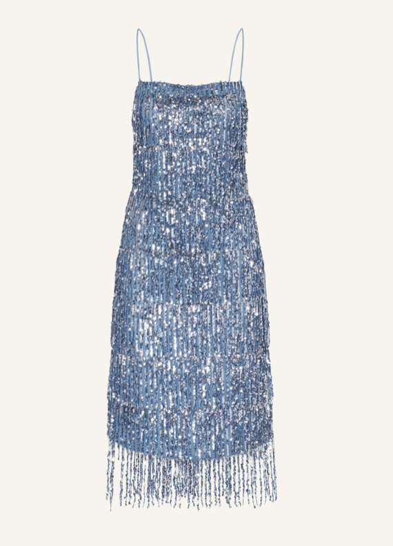 SAMSOE SAMSOE - Robe mi-longue bleu sequins  - C03352