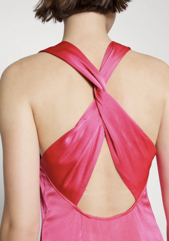 SAMSOE - Robe soie fushia - C03229
