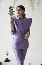 COOSY - Costume Violet Veste & Pantalon Satiné - C03339