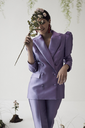 COOSY - Costume Violet Veste & Pantalon Satiné - C03339