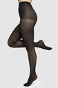 Collants Nina Chevrons 40 Deniers - Noir - Swedish Stockings